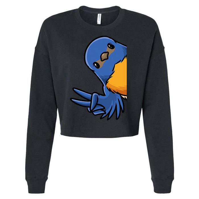 Bluebird Bird Cropped Pullover Crew