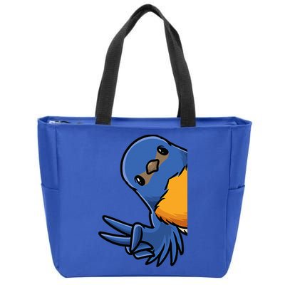 Bluebird Bird Zip Tote Bag