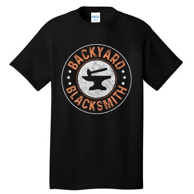 Blacksmith Backyard Blacksmithing Forge Forging Gift Tall T-Shirt