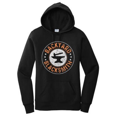 Blacksmith Backyard Blacksmithing Forge Forging Gift Women's Pullover Hoodie