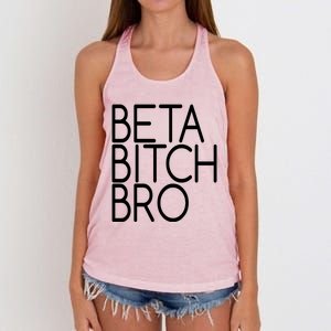 Beta Bitch Bro Women's Knotted Racerback Tank