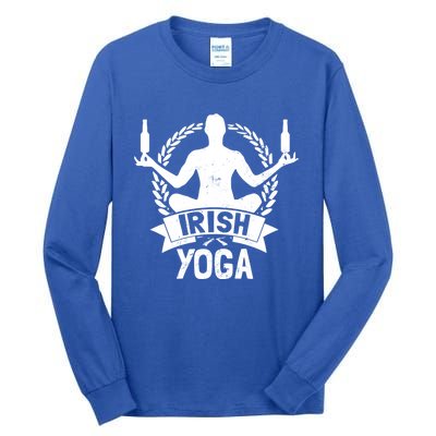 Balance Beer Bottles Design Irish Yoga Funny Gift Tall Long Sleeve T-Shirt