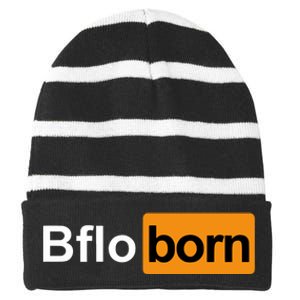 Bflo Born Striped Beanie with Solid Band