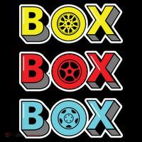 Box Box Box Retro Vintage Racing Button