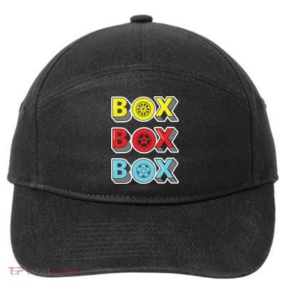 Box Box Box Retro Vintage Racing 7-Panel Snapback Hat