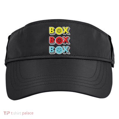 Box Box Box Retro Vintage Racing Adult Drive Performance Visor