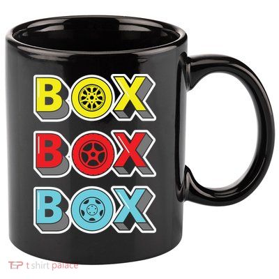 Box Box Box Retro Vintage Racing 11oz C Handle Ceramic Mug