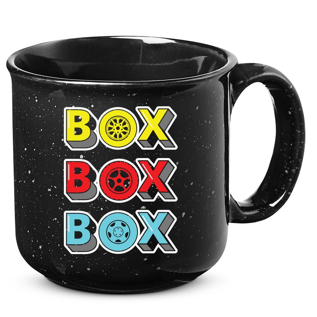 Box Box Box Retro Vintage Racing 15oz Campfire Ceramic Mug