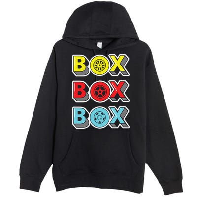 Box Box Box Retro Vintage Racing Premium Pullover Hoodie