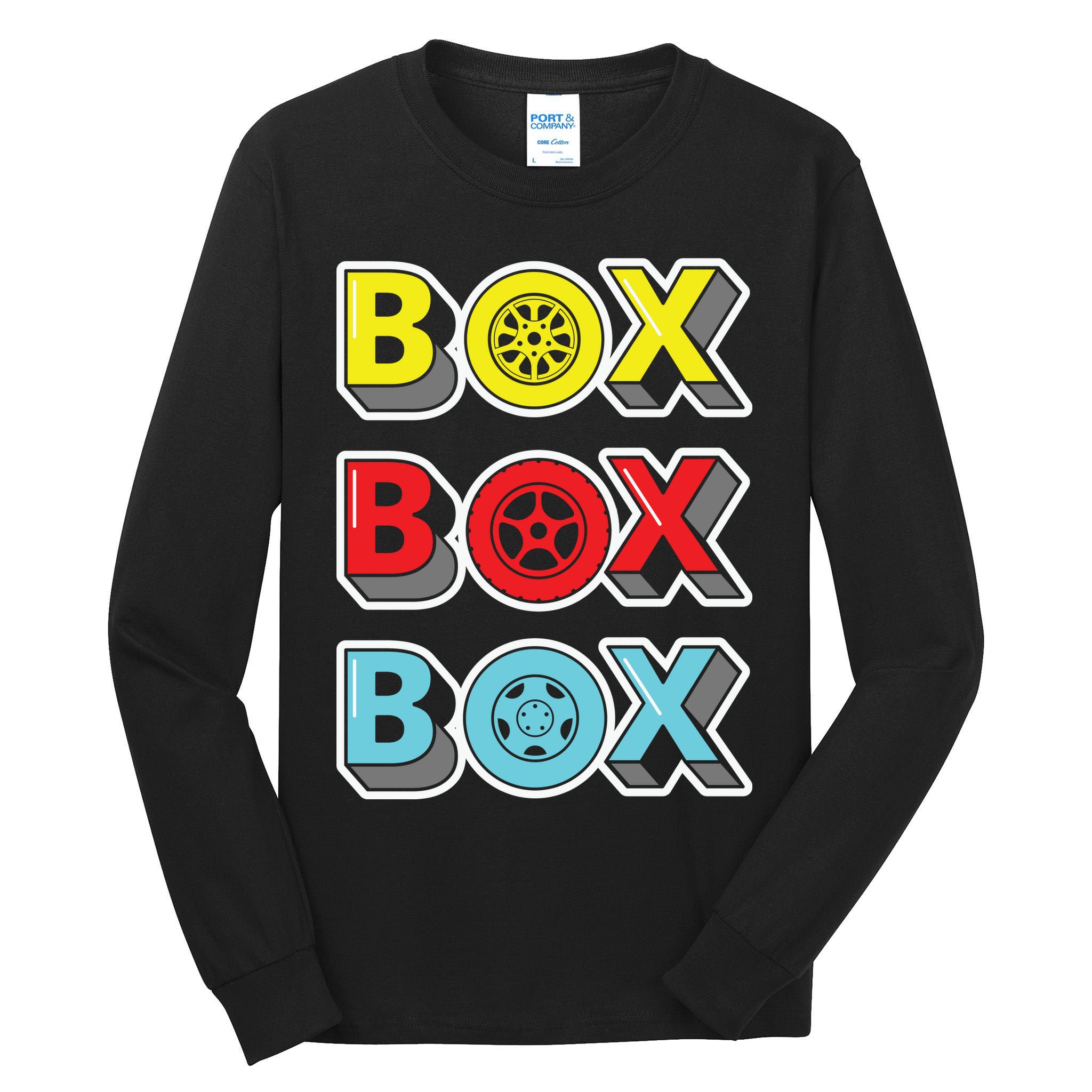 Box Box Box Retro Vintage Racing Tall Long Sleeve T-Shirt