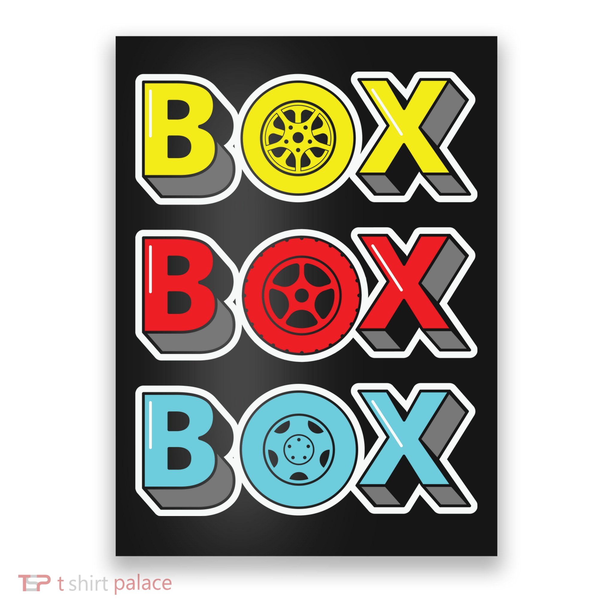 Box Box Box Retro Vintage Racing Poster