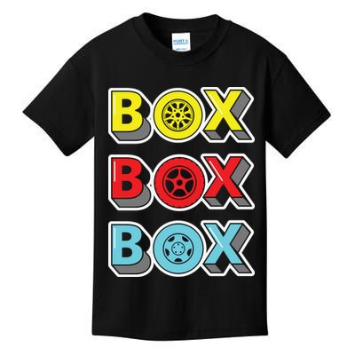 Box Box Box Retro Vintage Racing Kids T-Shirt