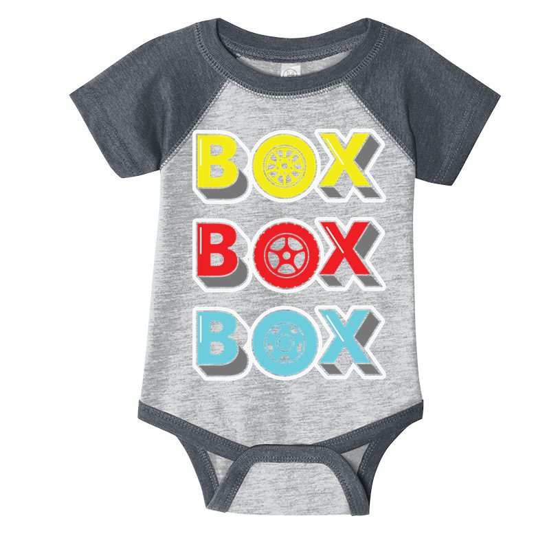 Box Box Box Retro Vintage Racing Infant Baby Jersey Bodysuit