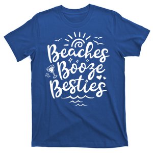 Beaches Booze Besties Summer Best Friend Vacation Gift T-Shirt