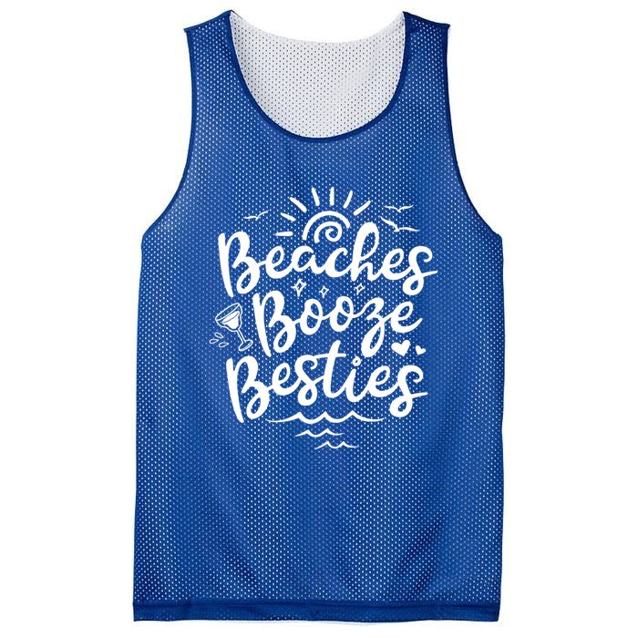 Beaches Booze Besties Summer Best Friend Vacation Gift Mesh Reversible Basketball Jersey Tank