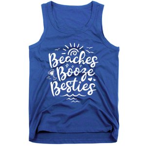 Beaches Booze Besties Summer Best Friend Vacation Gift Tank Top