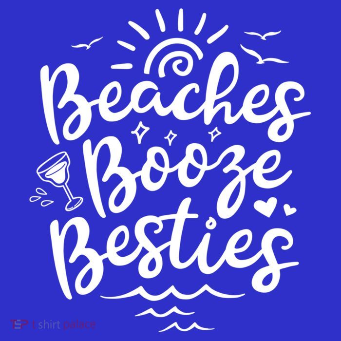 Beaches Booze Besties Summer Best Friend Vacation Gift Women's V-Neck T-Shirt