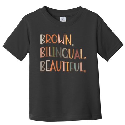 Brown Bilingual Beautiful Hispanic Heritage Month Toddler T-Shirt