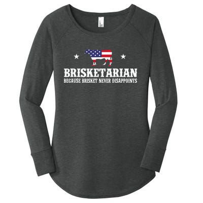 Brisketarian Because Brisket Never Disappoints BBQ Lover Women's Perfect Tri Tunic Long Sleeve Shirt