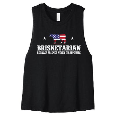 Brisketarian Because Brisket Never Disappoints BBQ Lover Women's Racerback Cropped Tank