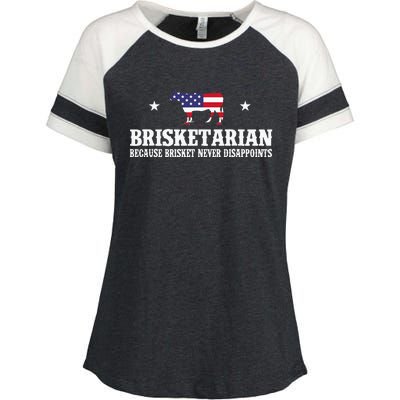 Brisketarian Because Brisket Never Disappoints BBQ Lover Enza Ladies Jersey Colorblock Tee