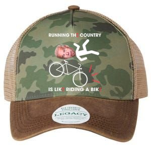 Biden Bike Bicycle Running The Country Is Like Riding A Bike Legacy Tie Dye Trucker Hat