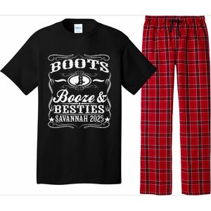 Boots Booze Besties Savannah 2025 Whiskey Theme Pajama Set