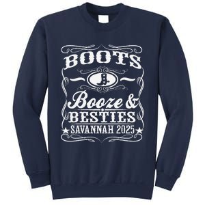 Boots Booze Besties Savannah 2025 Whiskey Theme Sweatshirt