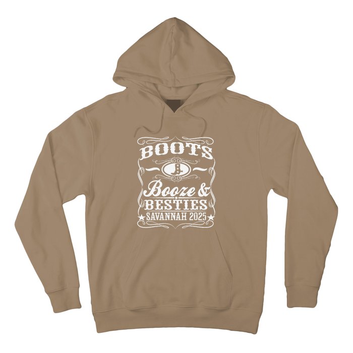 Boots Booze Besties Savannah 2025 Whiskey Theme Hoodie