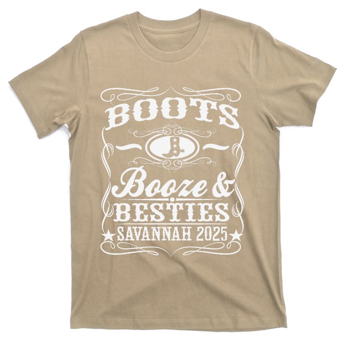 Boots Booze Besties Savannah 2025 Whiskey Theme T-Shirt