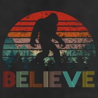 Believe Bigfoot 7 Panel Mesh Trucker Snapback Hat
