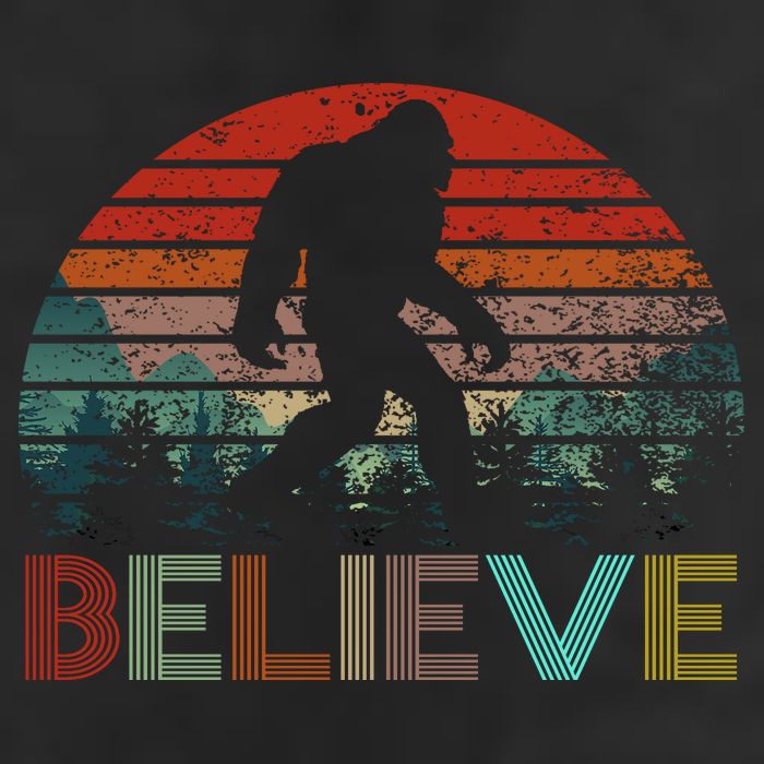 Believe Bigfoot 7 Panel Mesh Trucker Snapback Hat
