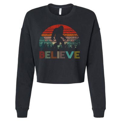 Believe Bigfoot Cropped Pullover Crew