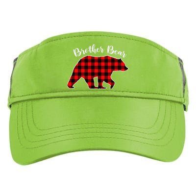 BROTHER BEAR Buffalo Plaid Red Funny Christmas Pajama Family Adult Drive Performance Visor