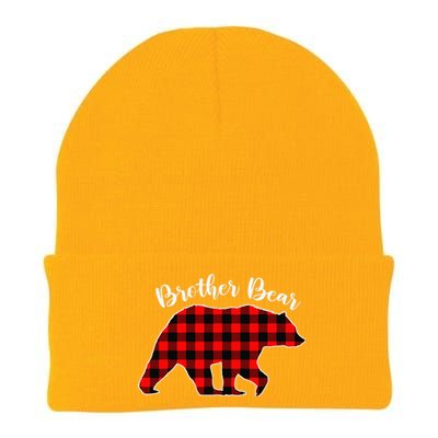 BROTHER BEAR Buffalo Plaid Red Funny Christmas Pajama Family Knit Cap Winter Beanie