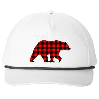 BROTHER BEAR Buffalo Plaid Red Funny Christmas Pajama Family Snapback Five-Panel Rope Hat