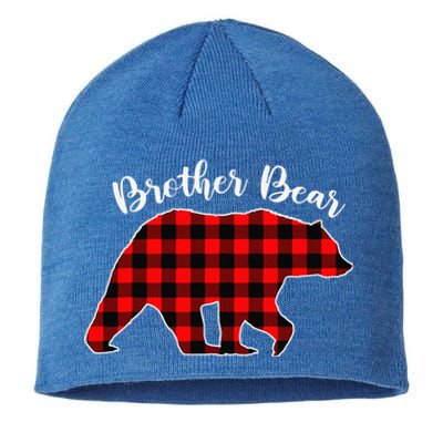 BROTHER BEAR Buffalo Plaid Red Funny Christmas Pajama Family Sustainable Beanie