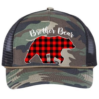 BROTHER BEAR Buffalo Plaid Red Funny Christmas Pajama Family Retro Rope Trucker Hat Cap