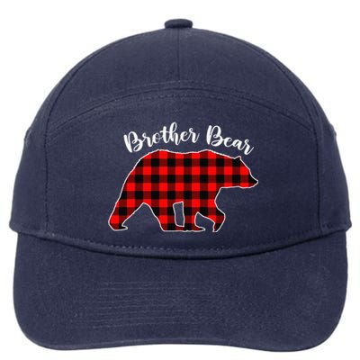 BROTHER BEAR Buffalo Plaid Red Funny Christmas Pajama Family 7-Panel Snapback Hat