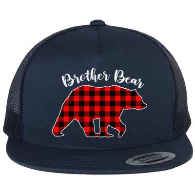 BROTHER BEAR Buffalo Plaid Red Funny Christmas Pajama Family Flat Bill Trucker Hat