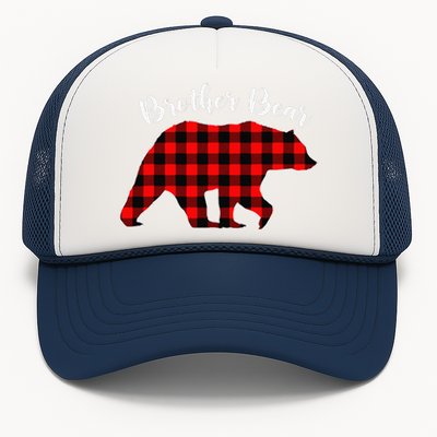 BROTHER BEAR Buffalo Plaid Red Funny Christmas Pajama Family Trucker Hat