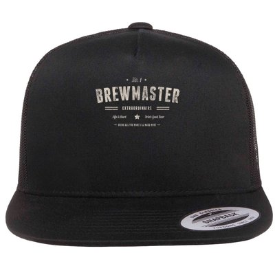 Brewmaster Brewery Beer Brewing Gift Flat Bill Trucker Hat