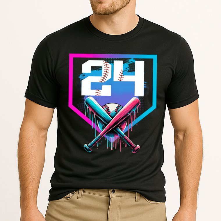 Baseball Birthday Boy Drip 24th Player 24 Years Old Boy  Cooling Performance Crew T-Shirt