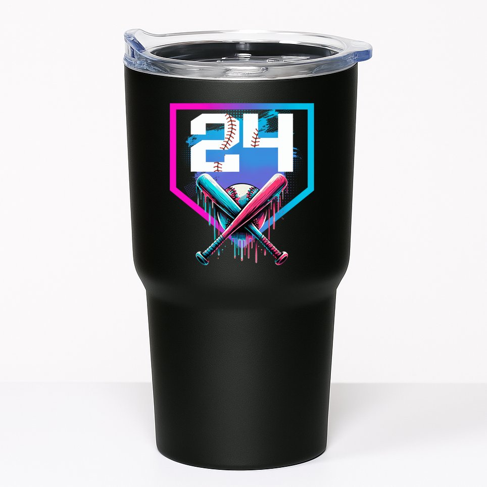 Baseball Birthday Boy Drip 24th Player 24 Years Old Boy  Tumbler
