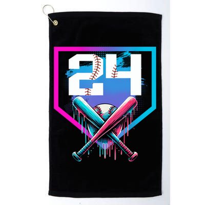 Baseball Birthday Boy Drip 24th Player 24 Years Old Boy  Golf Towel