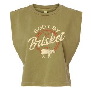 Body By Brisket Pitmaster Bbq Lover Smoker Grilling Garment-Dyed Women's Muscle Tee