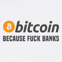 Bitcoin Bitcoin Because Fuck Banks Cropped Pullover Crew
