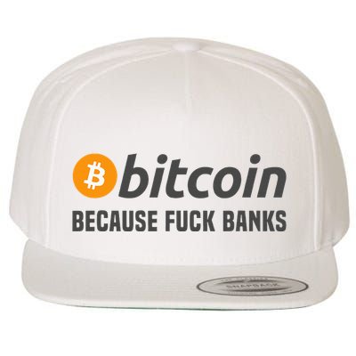 Bitcoin Bitcoin Because Fuck Banks Wool Snapback Cap