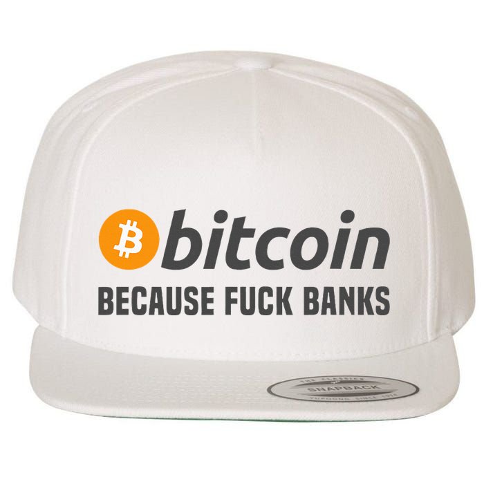 Bitcoin Bitcoin Because Fuck Banks Wool Snapback Cap