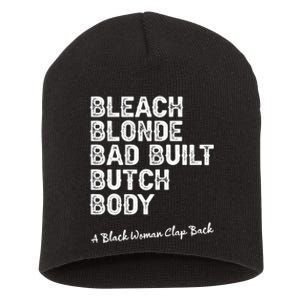 Bleach Blonde Bad Built Butch Body Black Woman Melanin Short Acrylic Beanie